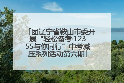 团辽宁省鞍山市委开展“轻松备考·12355与你同行”中考减压系列活动第六期