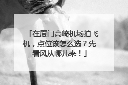在厦门高崎机场拍飞机，点位该怎么选？先看风从哪儿来！