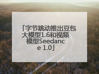 字节跳动推出豆包大模型1.6和视频模型Seedance 1.0