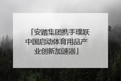 安踏集团携手璞跃中国启动体育用品产业创新加速器