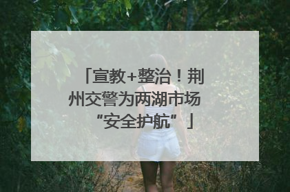 宣教+整治！荆州交警为两湖市场“安全护航”