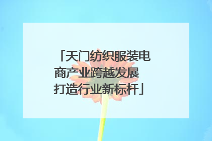 天门纺织服装电商产业跨越发展 打造行业新标杆