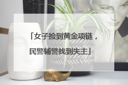 女子捡到黄金项链，民警辅警找到失主