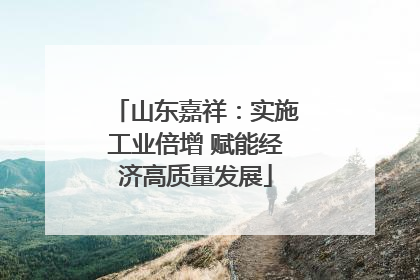 山东嘉祥：实施工业倍增 赋能经济高质量发展