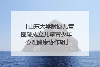 山东大学附属儿童医院成立儿童青少年心理健康协作组