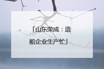 山东荣成：造船企业生产忙