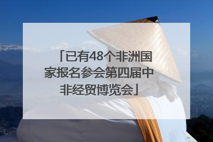 已有48个非洲国家报名参会第四届中非经贸博览会
