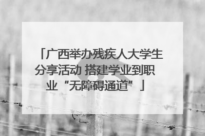 广西举办残疾人大学生分享活动 搭建学业到职业“无障碍通道”