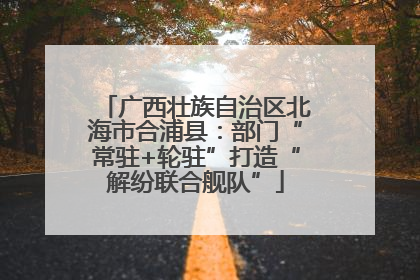 广西壮族自治区北海市合浦县：部门“常驻+轮驻”打造“解纷联合舰队”