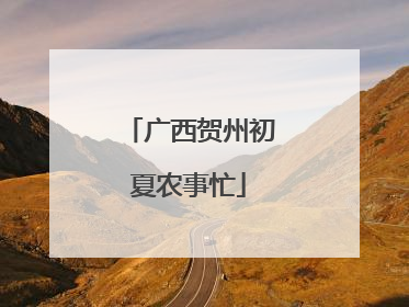 广西贺州初夏农事忙