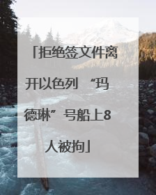 拒绝签文件离开以色列 “玛德琳”号船上8人被拘