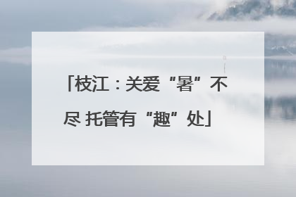 枝江：关爱“暑”不尽 托管有“趣”处