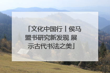 文化中国行丨侯马盟书研究新发现 展示古代书法之美
