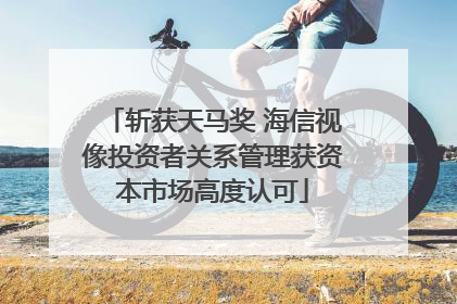 斩获天马奖 海信视像投资者关系管理获资本市场高度认可