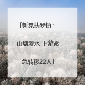 新晃扶罗镇：一山塘渗水 下游紧急转移22人