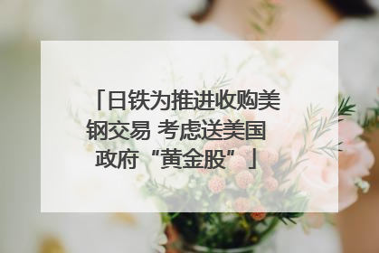 日铁为推进收购美钢交易 考虑送美国政府“黄金股”
