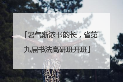 暑气渐浓书韵长，省第九届书法高研班开班