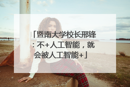暨南大学校长邢锋：不+人工智能，就会被人工智能+