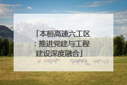 本桓高速六工区：推进党建与工程建设深度融合