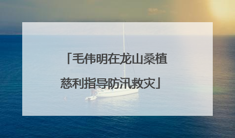 毛伟明在龙山桑植慈利指导防汛救灾