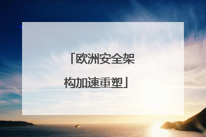 欧洲安全架构加速重塑