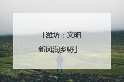 潍坊：文明新风润乡野