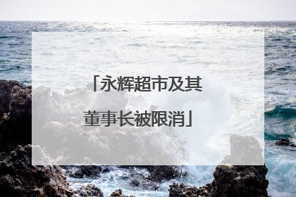 永辉超市及其董事长被限消