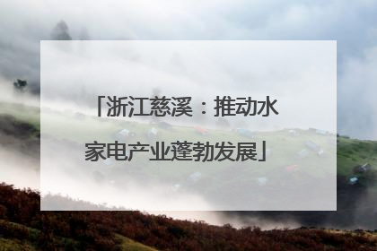 浙江慈溪：推动水家电产业蓬勃发展