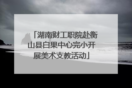 湖南财工职院赴衡山县白果中心完小开展美术支教活动