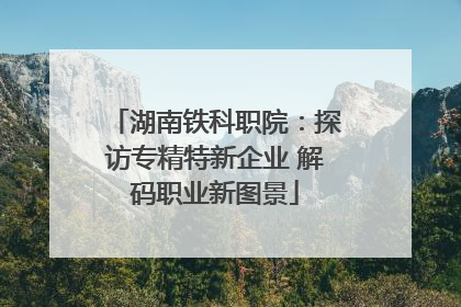 湖南铁科职院：探访专精特新企业 解码职业新图景