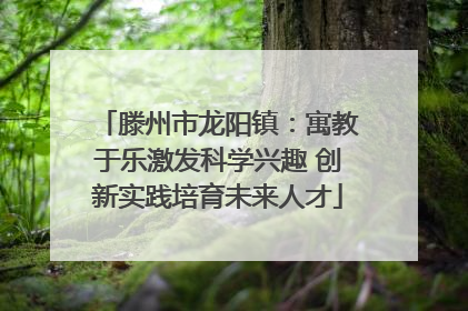 滕州市龙阳镇：寓教于乐激发科学兴趣 创新实践培育未来人才