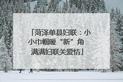 菏泽单县妇联：小小巾帼暖“新”角 满满妇联关爱情