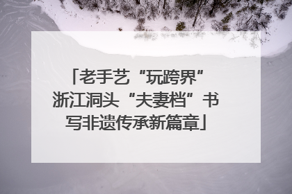 老手艺“玩跨界” 浙江洞头“夫妻档”书写非遗传承新篇章