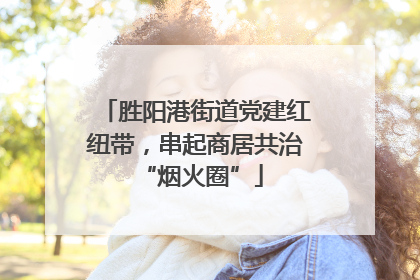 胜阳港街道党建红纽带，串起商居共治 “烟火圈”