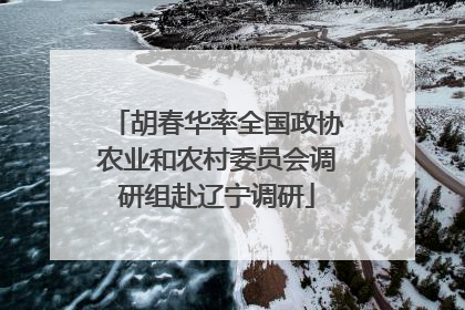 胡春华率全国政协农业和农村委员会调研组赴辽宁调研