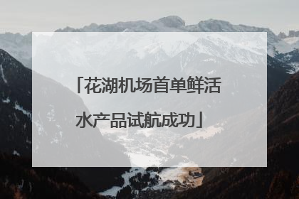 花湖机场首单鲜活水产品试航成功