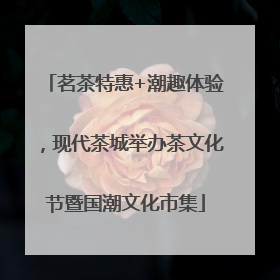 茗茶特惠+潮趣体验，现代茶城举办茶文化节暨国潮文化市集