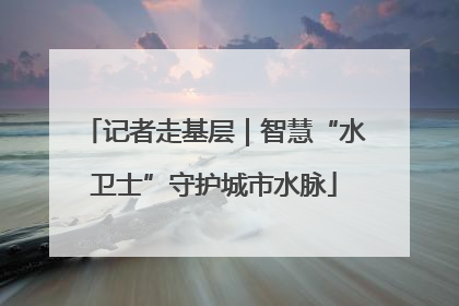记者走基层｜智慧“水卫士”守护城市水脉