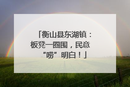 衡山县东湖镇：板凳一圈围，民意“唠”明白！