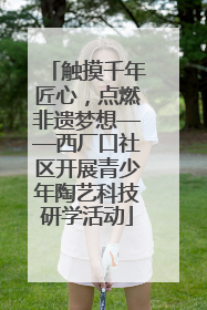 触摸千年匠心，点燃非遗梦想——西厂口社区开展青少年陶艺科技研学活动