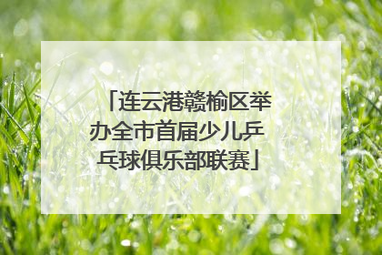 连云港赣榆区举办全市首届少儿乒乓球俱乐部联赛