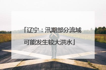 辽宁：汛期部分流域可能发生较大洪水