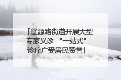 辽源路街道开展大型专家义诊 “一站式”诊疗广受居民赞誉