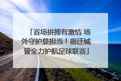 赛场拼搏有激情 场外守护显担当！宿迁城管全力护航足球联赛