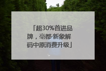 超30%首进品牌，亳都·新象解码中原消费升级