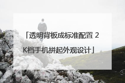 透明背板成标准配置 2K档手机拼起外观设计