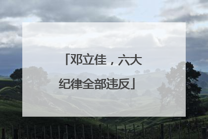 邓立佳，六大纪律全部违反