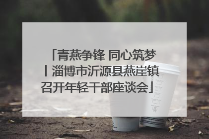 青燕争锋 同心筑梦丨淄博市沂源县燕崖镇召开年轻干部座谈会