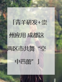青羊研发+崇州应用 成都这两区市共舞“空中芭蕾”