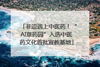 非遗遇上中医药！“AI草药园”入选中医药文化首批宣教基地